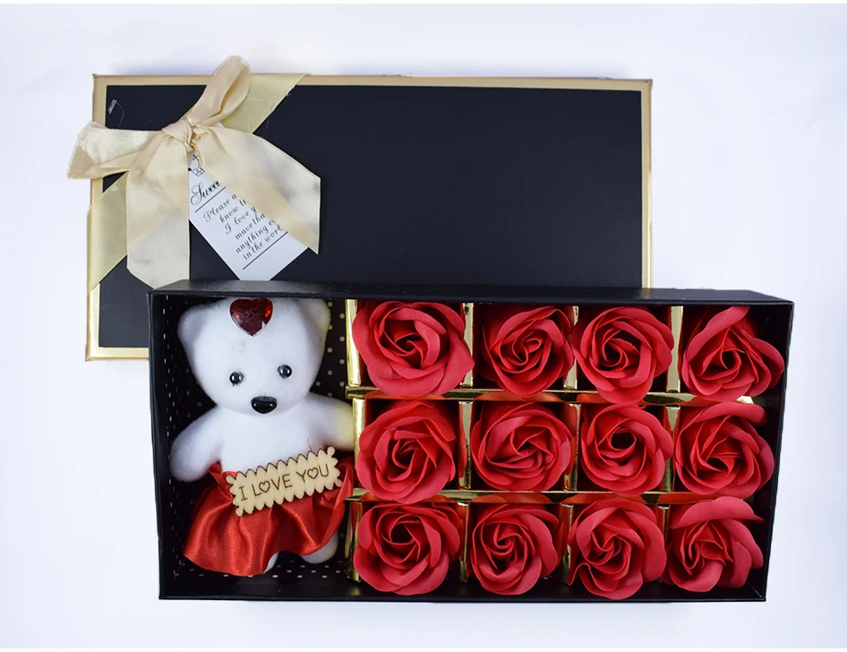 Cute Teddy with Flowers